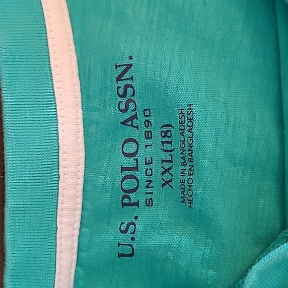 💥3for$12💥 US Polo Association boy's Teal Tshirt size XXL (18) - Picture 4 of 4